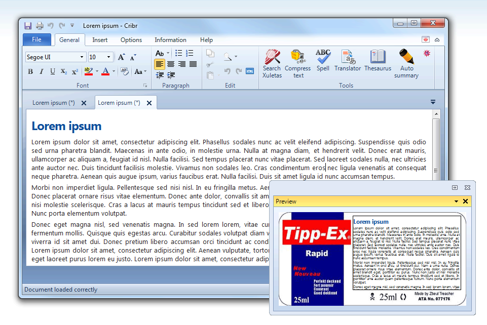 chuleta tipp-ex con programa Xuletas